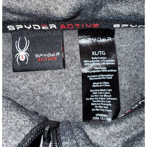 SPYDER Active 1/4 Zip Pullover Mock Neck Men's Extra Large - Picture 2 of 5
